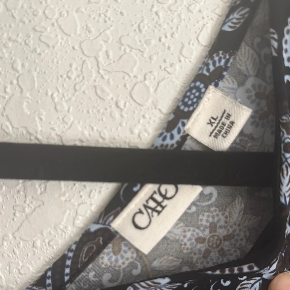 Cato Black and Blue Paisley Blouse - Picture 2 of 4